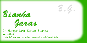 bianka garas business card